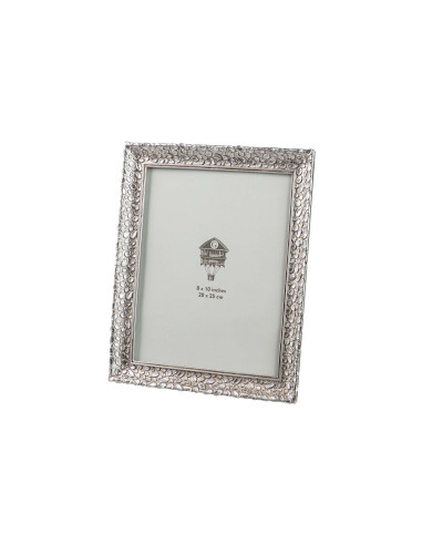 PORTAFOTOS RESINA PLATEADO 20x25 CM