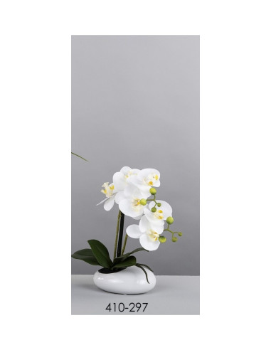 MACETA ORQUIDEA BLANCA 31 CMS