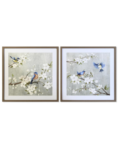 CUADRO PAJAROS Y FLORES