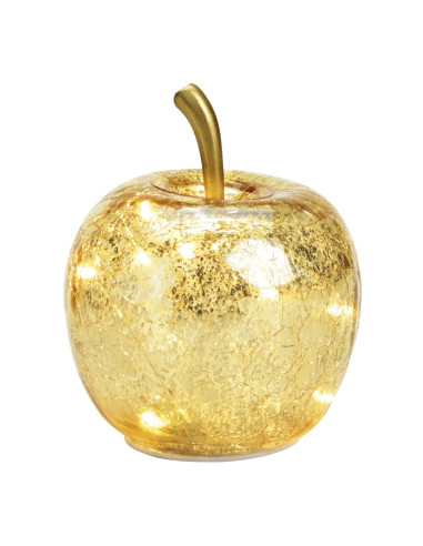 MANZANA 12CM ORO CON LED