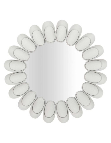 ESPEJO METAL REDONDO BLANCO