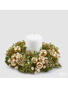 CORONA MANZANO CON HOJAS...