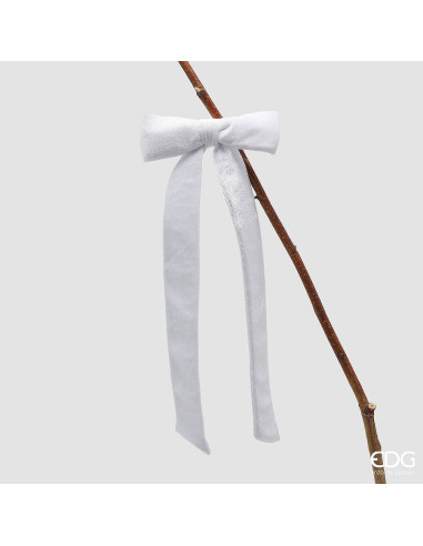 LAZO DE TERCIOPELO BLANCO