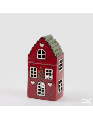 PORTAVELAS CASA VERDE Y ROJA