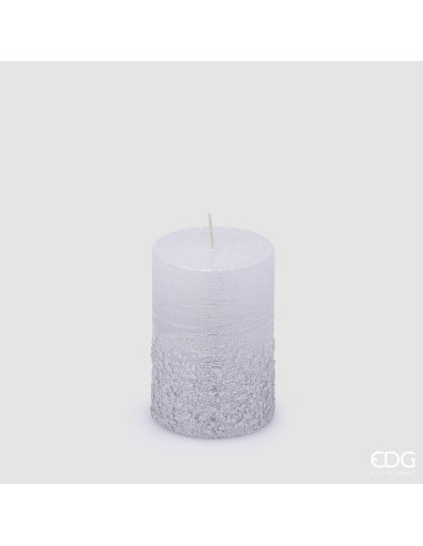 VELA CON PURPURINA PLATEADA