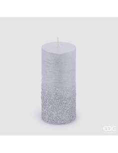 VELA CON PURPURINA PLATEADA
