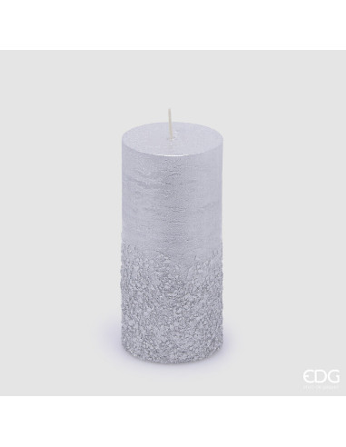 VELA CON PURPURINA PLATEADA