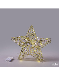 ESTRELLA LED DORADA 40 CM