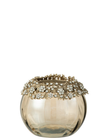 PORTAVELAS VOLVE DORADO