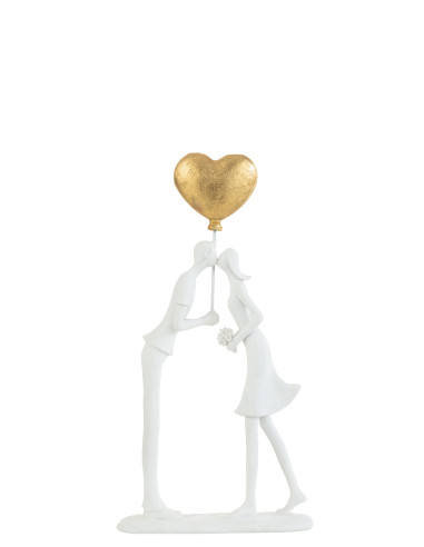 FIGURA PAREJA BESO CORAZON