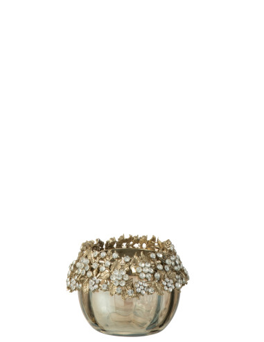 PORTAVELAS VOLVE DORADO S