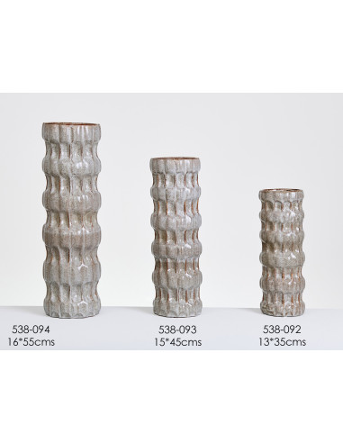 Jarron ceramica Vulcano 15*45 cms