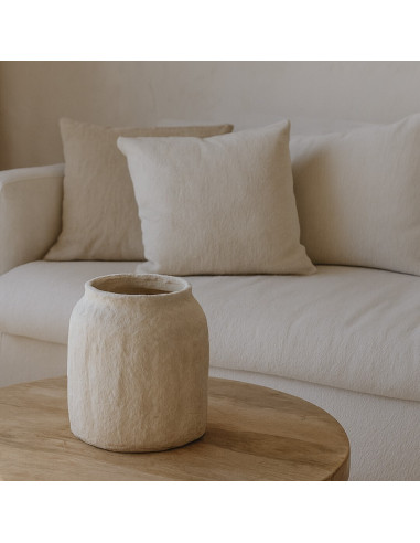 JARRON BEIGE TELA MACHE