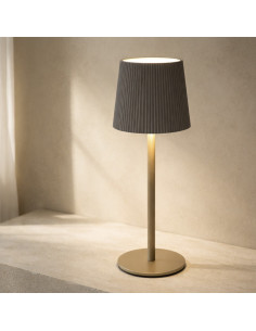 LAMPARA Ø10XH36CM USB TAUPE