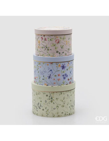 CAJA DECORATIVA FLOWERMIX REDONDA