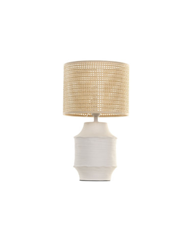 LAMPARA CERAMICA Y RATAN