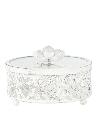 CAJA ROMANTICA METAL BLANCO